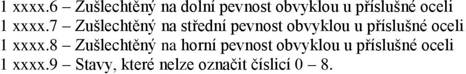 Zušlechtěný na střední pevnost obvyklou u příslušné oceli 8