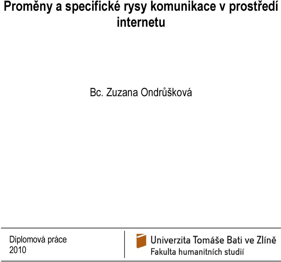 internetu Bc.