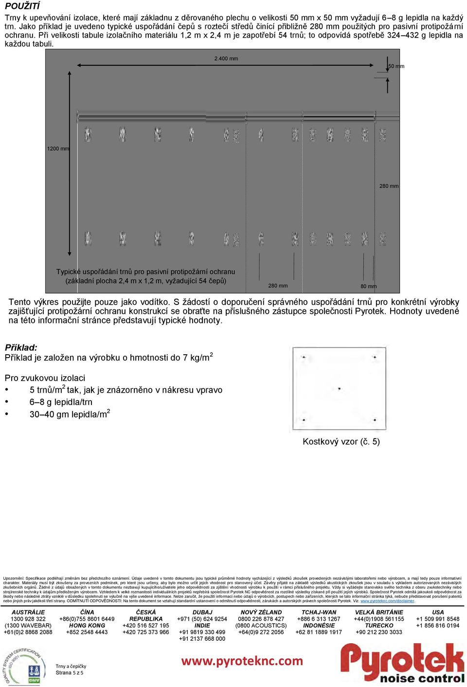 Při velikosti tabule izolačního materiálu 1,2 m x 2,