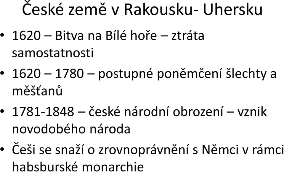 1781-1848 české národní obrození vznik novodobého národa Češi