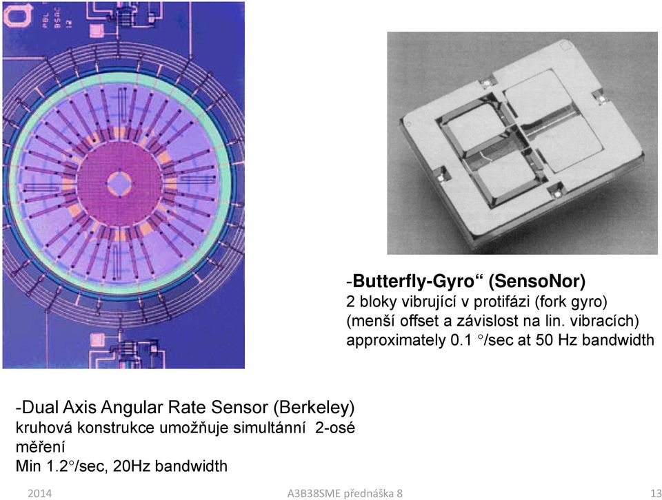 1 /sec at 50 Hz bandwidth -Dual Axis Angular Rate Sensor (Berkeley) kruhová