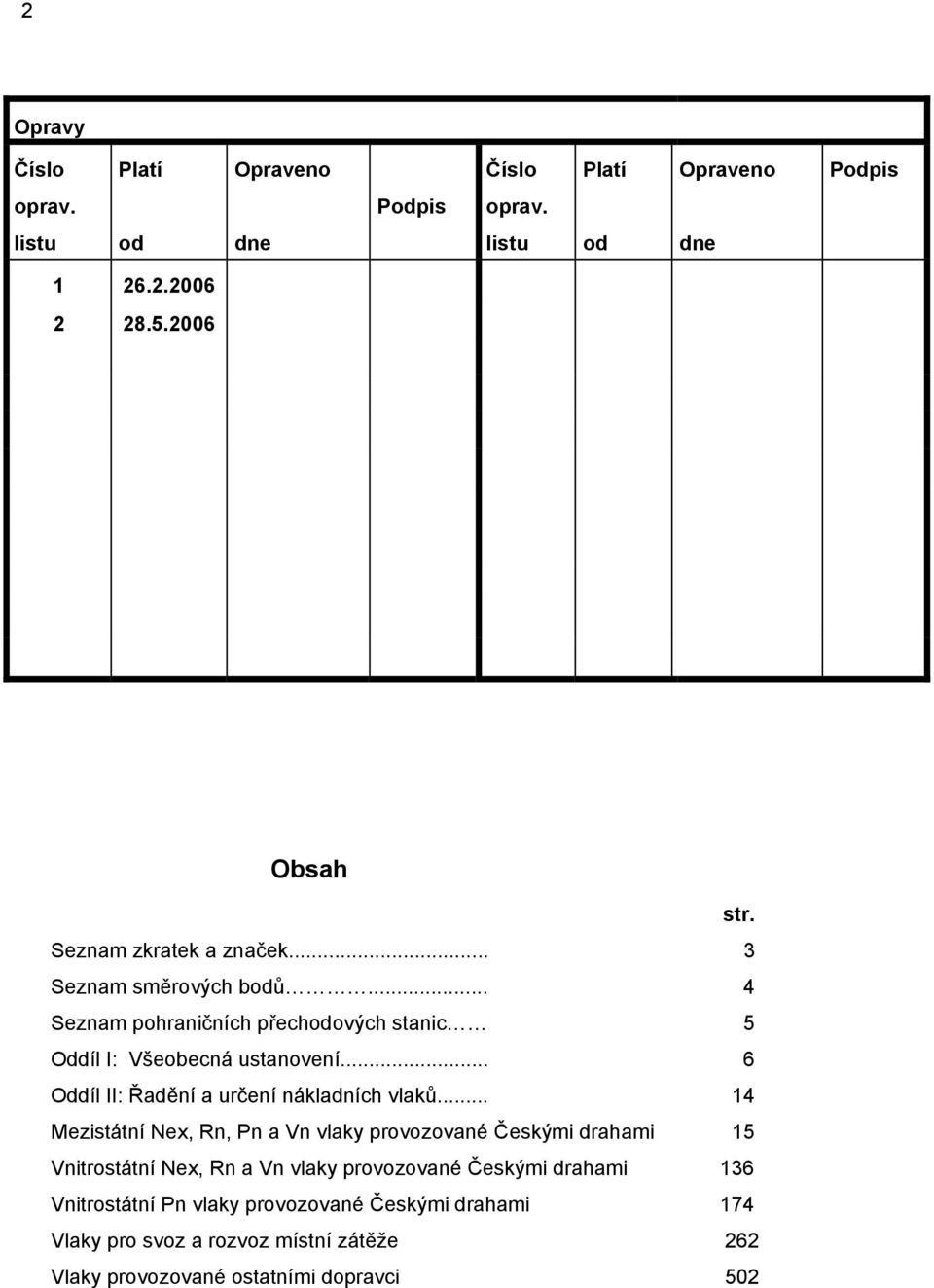 .. 6 Oddíl II: Řadění a určení nákladních vlaků.