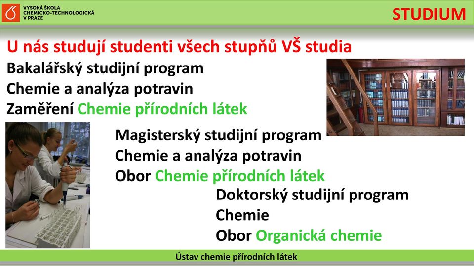 Magisterský studijní program Chemie a analýza potravin Obor Chemie