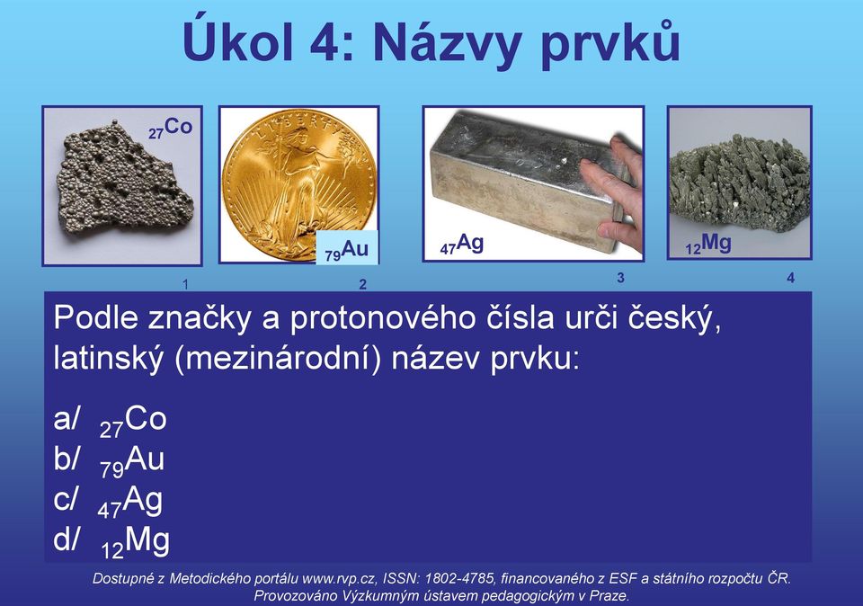 český, latinský (mezinárodní) název