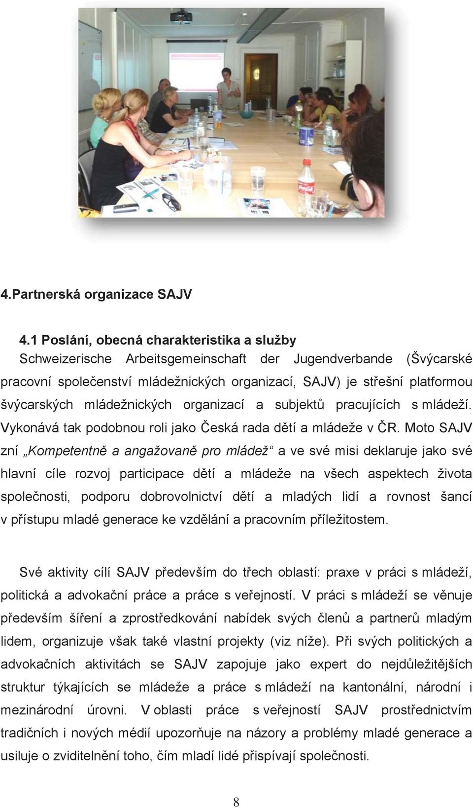 mládežnických organizací a subjekt pracujících s mládeží. Vykonává tak podobnou roli jako eská rada dtí a mládeže v R.