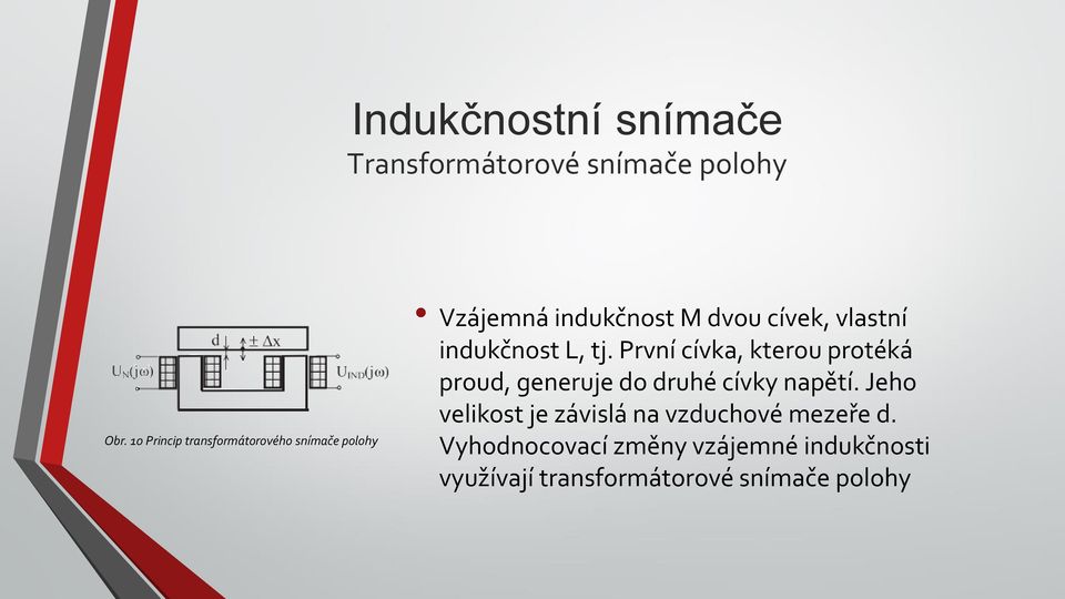 indukčnost L, tj. První cívka, kterou protéká proud, generuje do druhé cívky napětí.