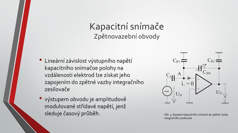 integračního zesilovače výstupem obvodu je amplitudově modulované střídavé napětí, jenž