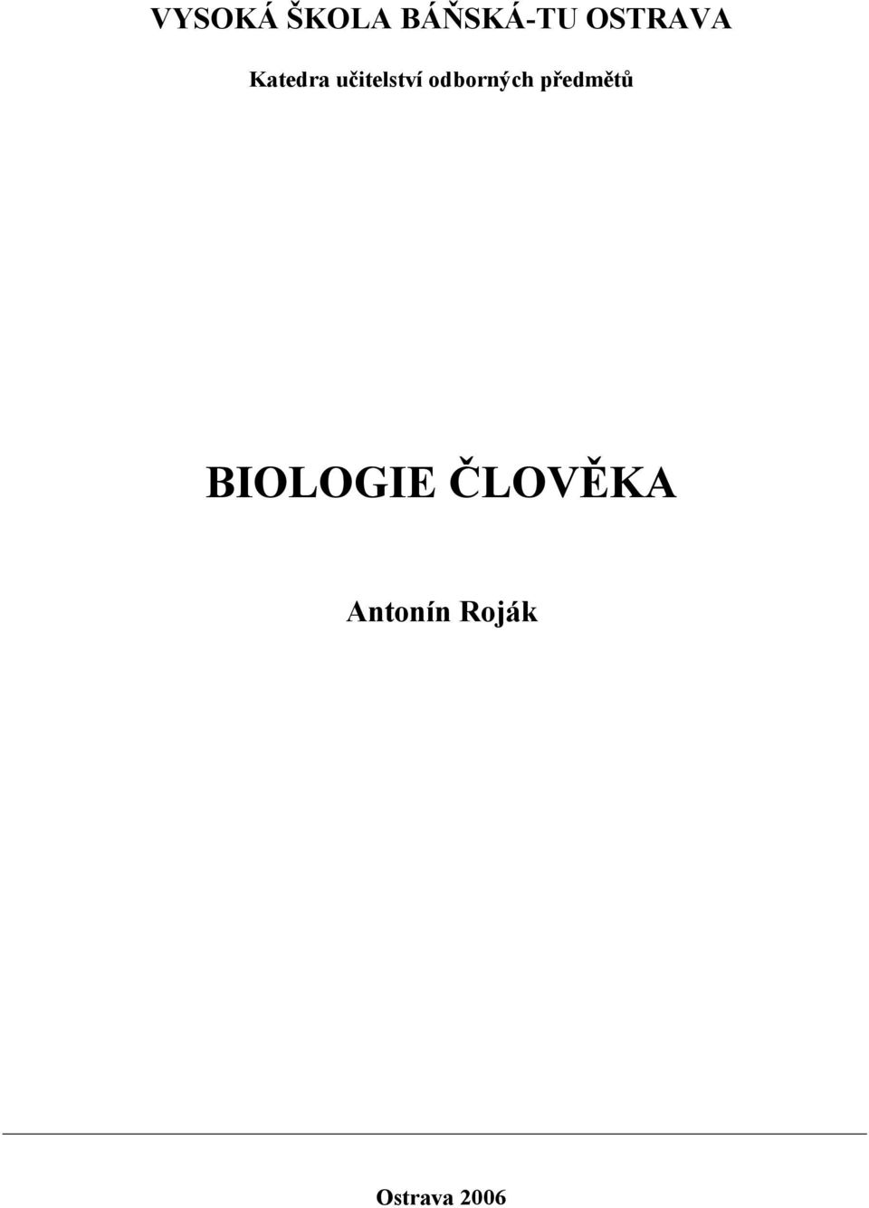 odborných předmětů BIOLOGIE