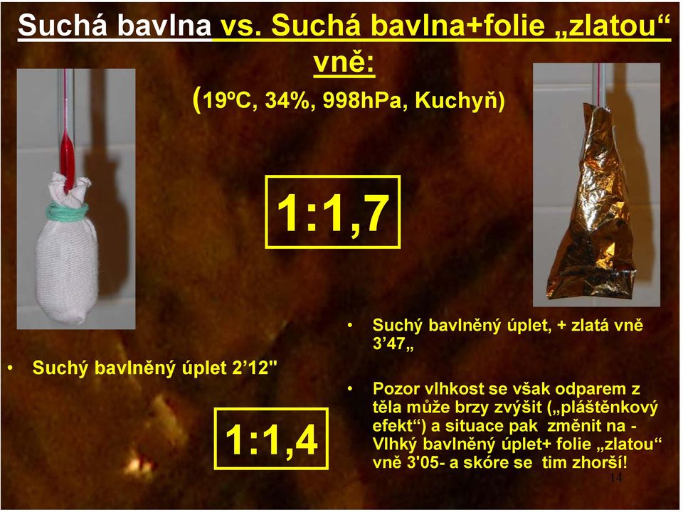 úplet 2 12" 1:1,4 Suchý bavlněný úplet, + zlatá vně 3 47 Pozor vlhkost se však