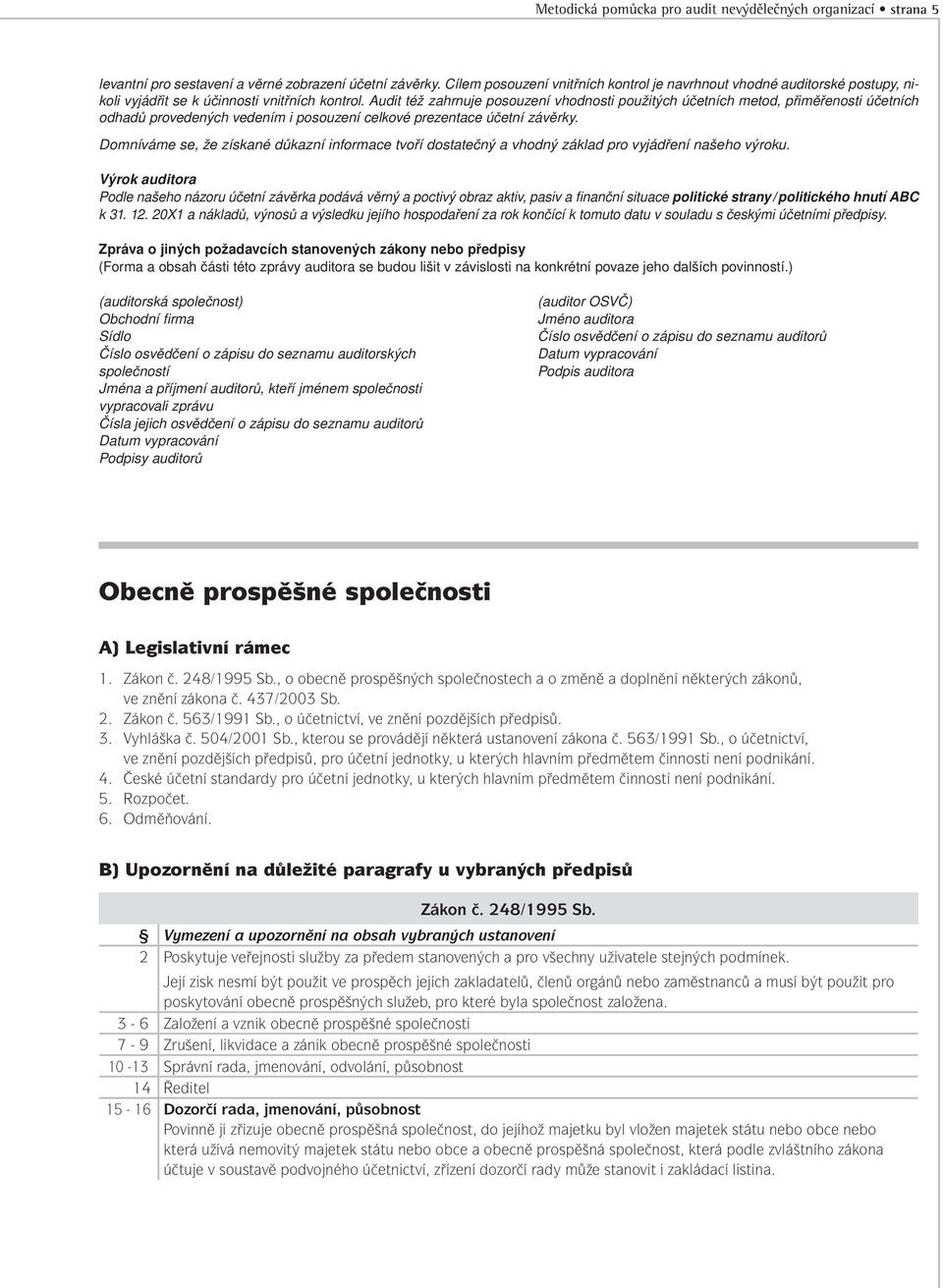 Audit též zahrnuje posouzení vhodnosti použitých účetních metod, přiměřenosti účetních odhadů provedených vedením i posouzení celkové prezentace účetní závěrky.