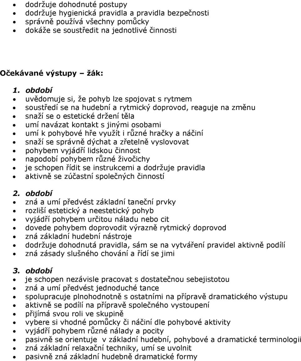 hře využít i různé hračky a náčiní snaží se správně dýchat a zřetelně vyslovovat pohybem vyjádří lidskou činnost napodobí pohybem různé živočichy je schopen řídit se instrukcemi a dodržuje pravidla