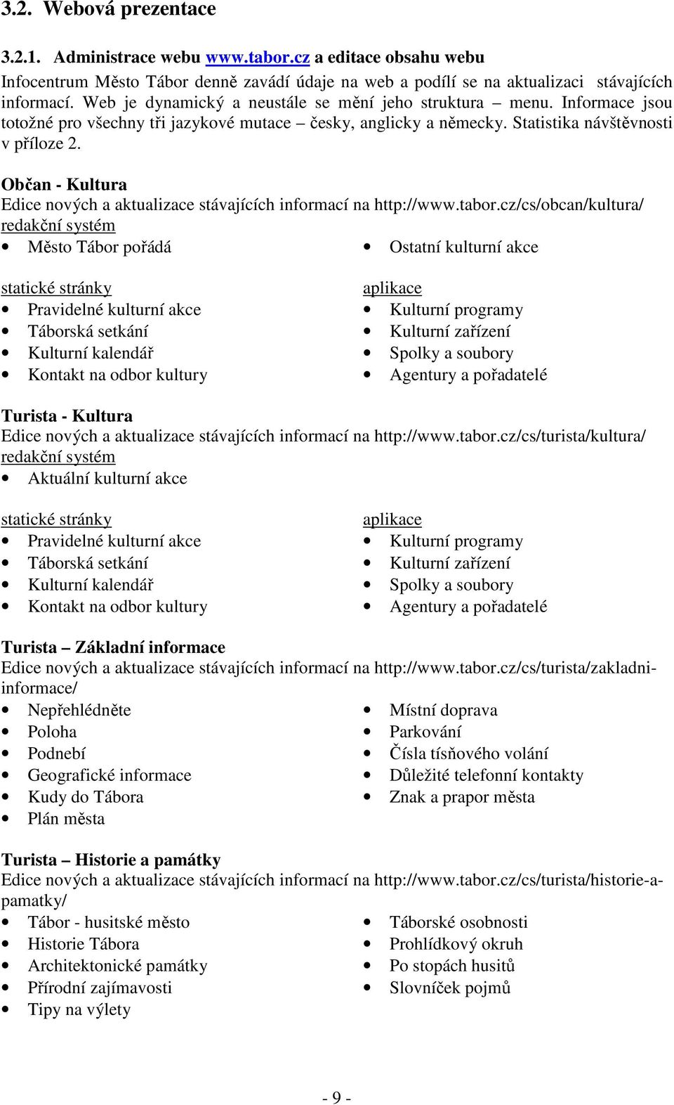 Občan - Kultura Edice nových a aktualizace stávajících informací na http://www.tabor.