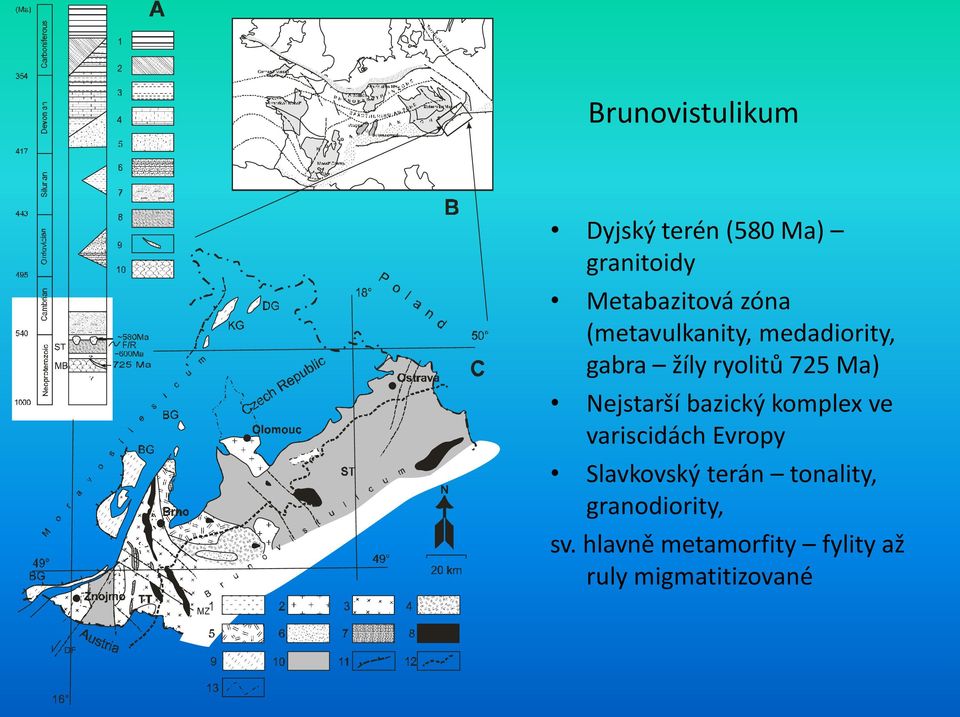 bazický komplex ve variscidách Evropy Slavkovský terán tonality,