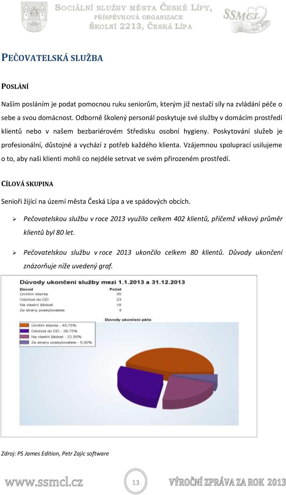 Poskytování služeb je profesionální, důstojné a vychází z potřeb každého klienta. Vzájemnou spoluprací usilujeme o to, aby naši klienti mohli co nejdéle setrvat ve svém přirozeném prostředí.