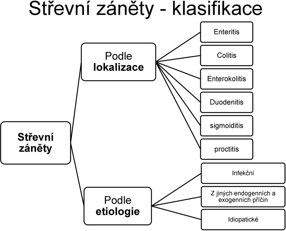 Střevní záněty sigmoiditis proctitis Infekční