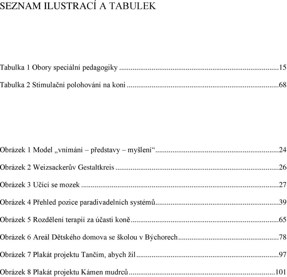 .. 27 Obrázek 4 Přehled pozice paradivadelních systémů... 39 Obrázek 5 Rozdělení terapií za účasti koně.