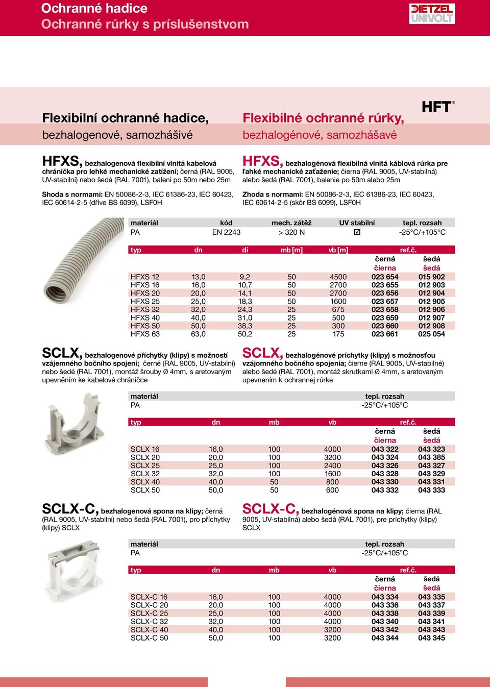 káblová rúrka pre ľahké mechanické zaťaženie; (RAL 9005, UV-stabilná) alebo (RAL 7001), balenie po 50m alebo 25m Zhoda s normami: EN 50086-2-3, IEC 61386-23, IEC 60423, IEC 60614-2-5 (skôr BS 6099),