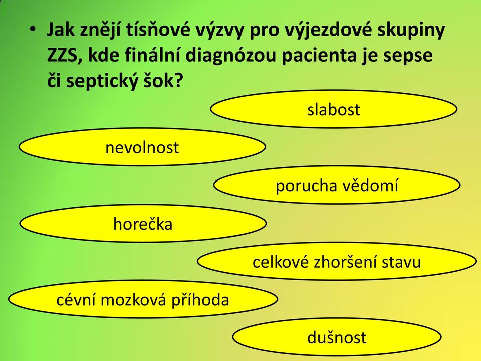 septický šok?