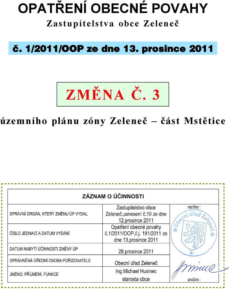 1/2011/OOP ze dne 13.