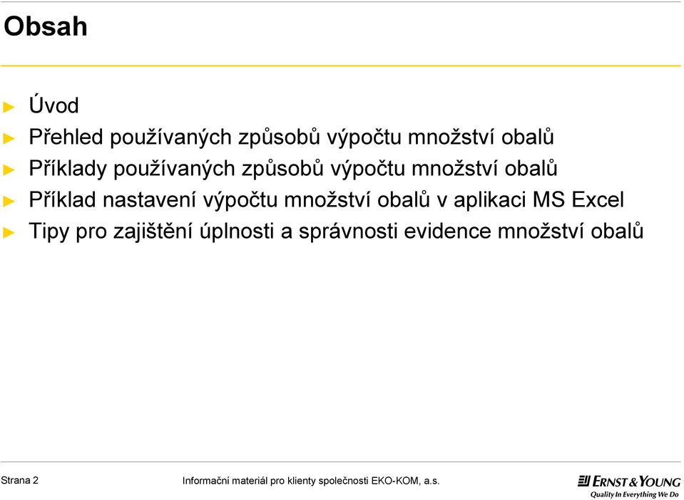 nastavení výpočtu množství v aplikaci MS Excel Tipy pro