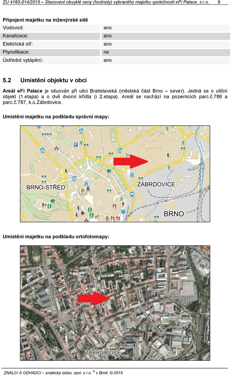 etapa) a o dvě dvorní křídla (i 2.etapa). Areál se nachází na pozemcích parc.č.786 a parc.č.787, k.ú.zábrdovice.