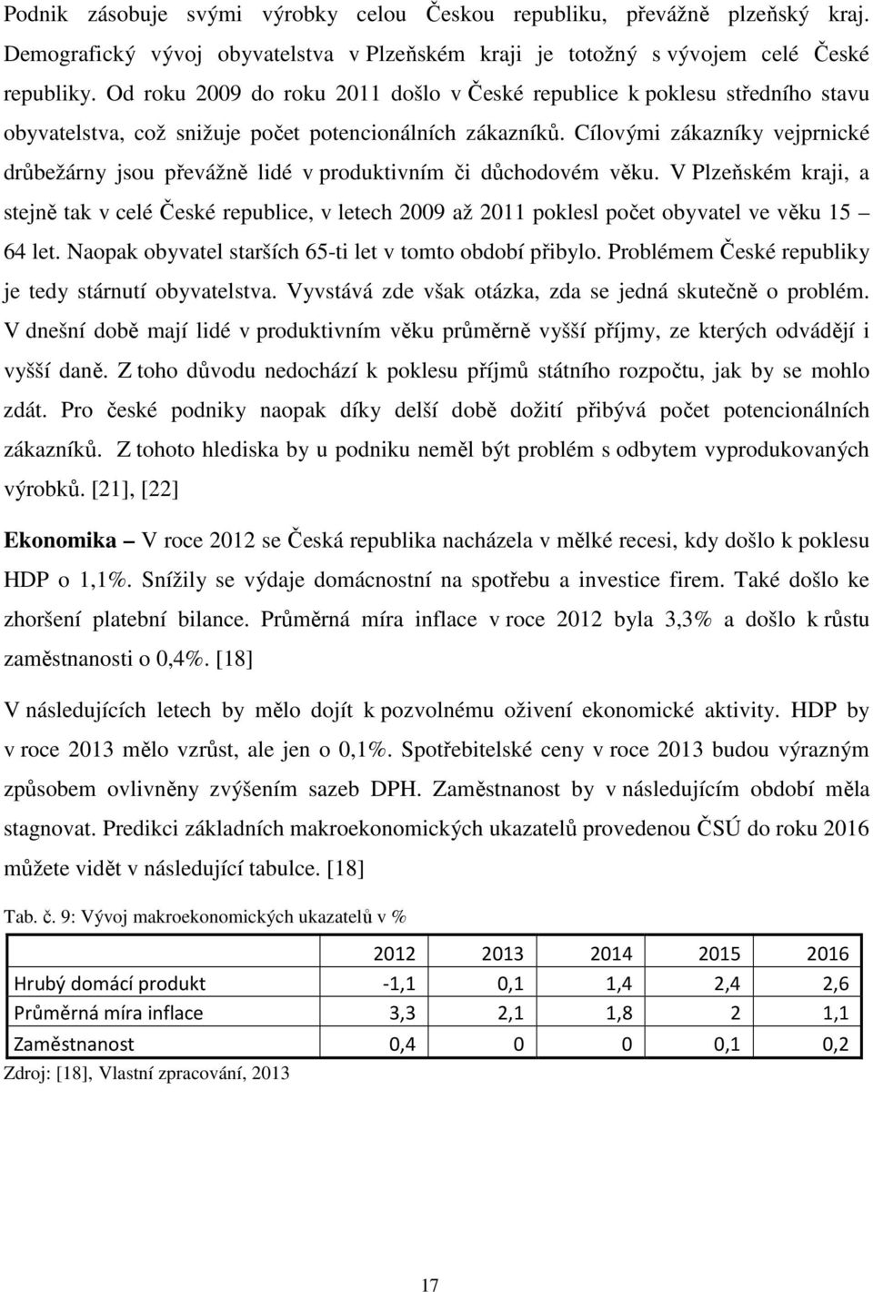 Cílovými zákazníky vejprnické drůbežárny jsou převážně lidé v produktivním či důchodovém věku.