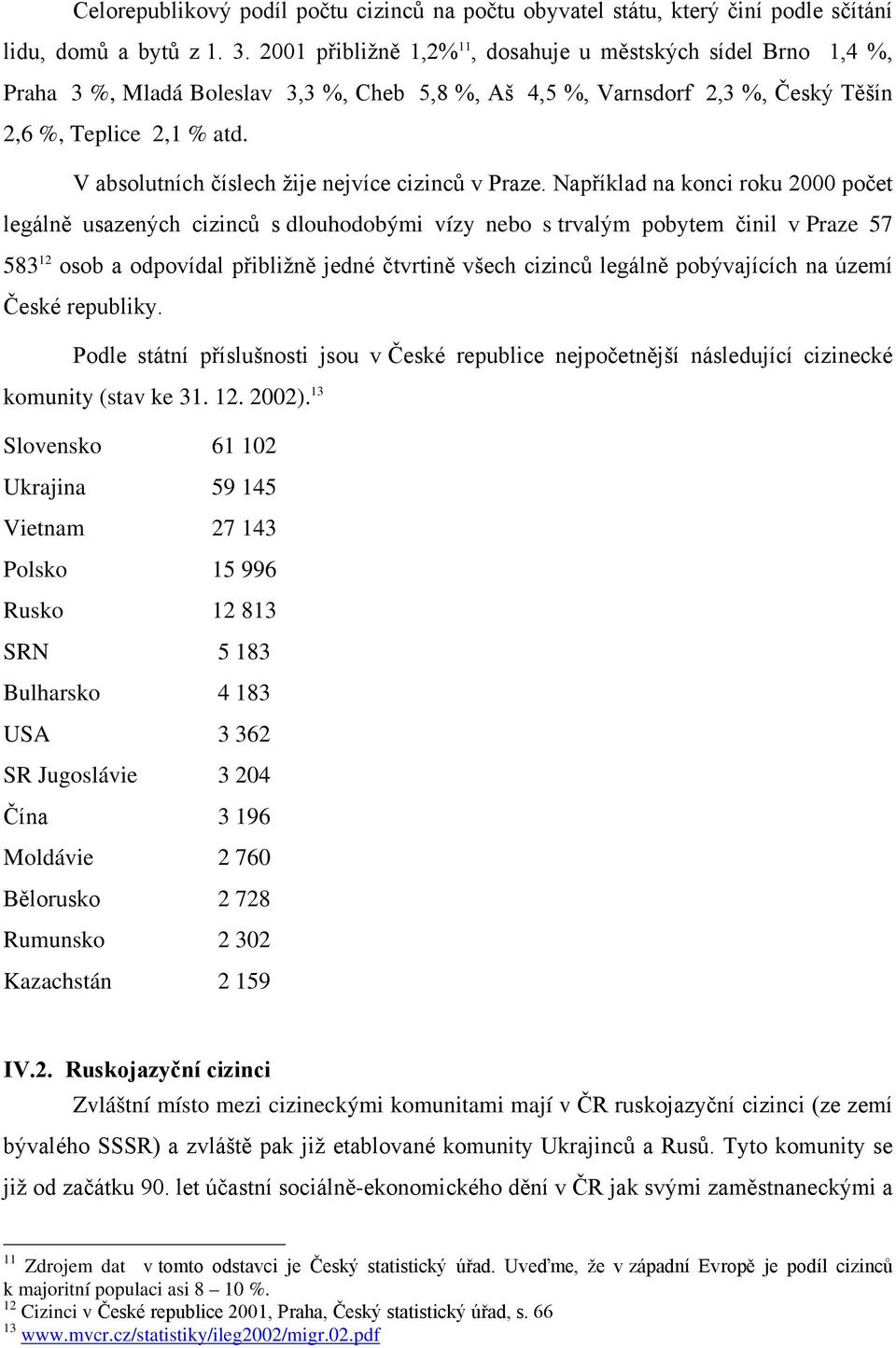 V absolutních číslech žije nejvíce cizinců v Praze.