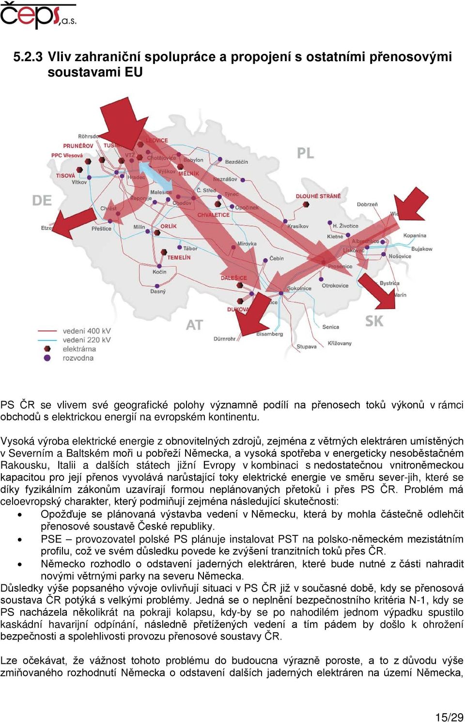 Vysoká výroba elektrické energie z obnovitelných zdrojů, zejména z větrných elektráren umístěných v Severním a Baltském moři u pobřeží Německa, a vysoká spotřeba v energeticky nesoběstačném Rakousku,