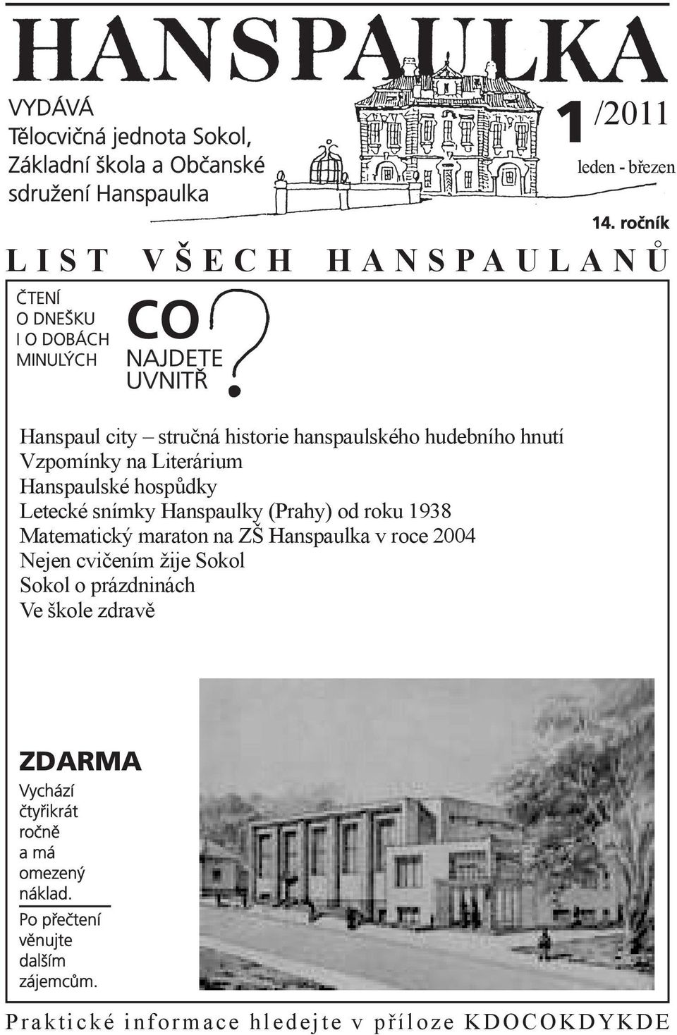 Hanspaulské hospůdky Letecké snímky Hanspaulky (Prahy) od roku 1938 Matematický maraton na ZŠ Hanspaulka v roce 2004 Nejen cvičením žije Sokol Sokol o