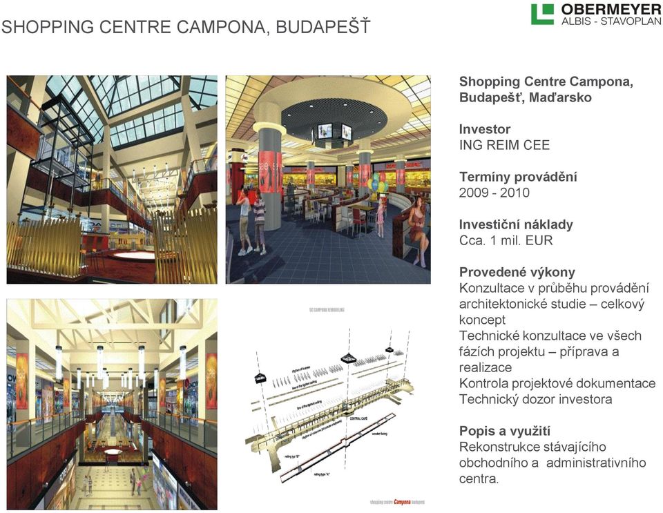 EUR Konzultace v průběhu provádění architektonické studie celkový koncept Technické