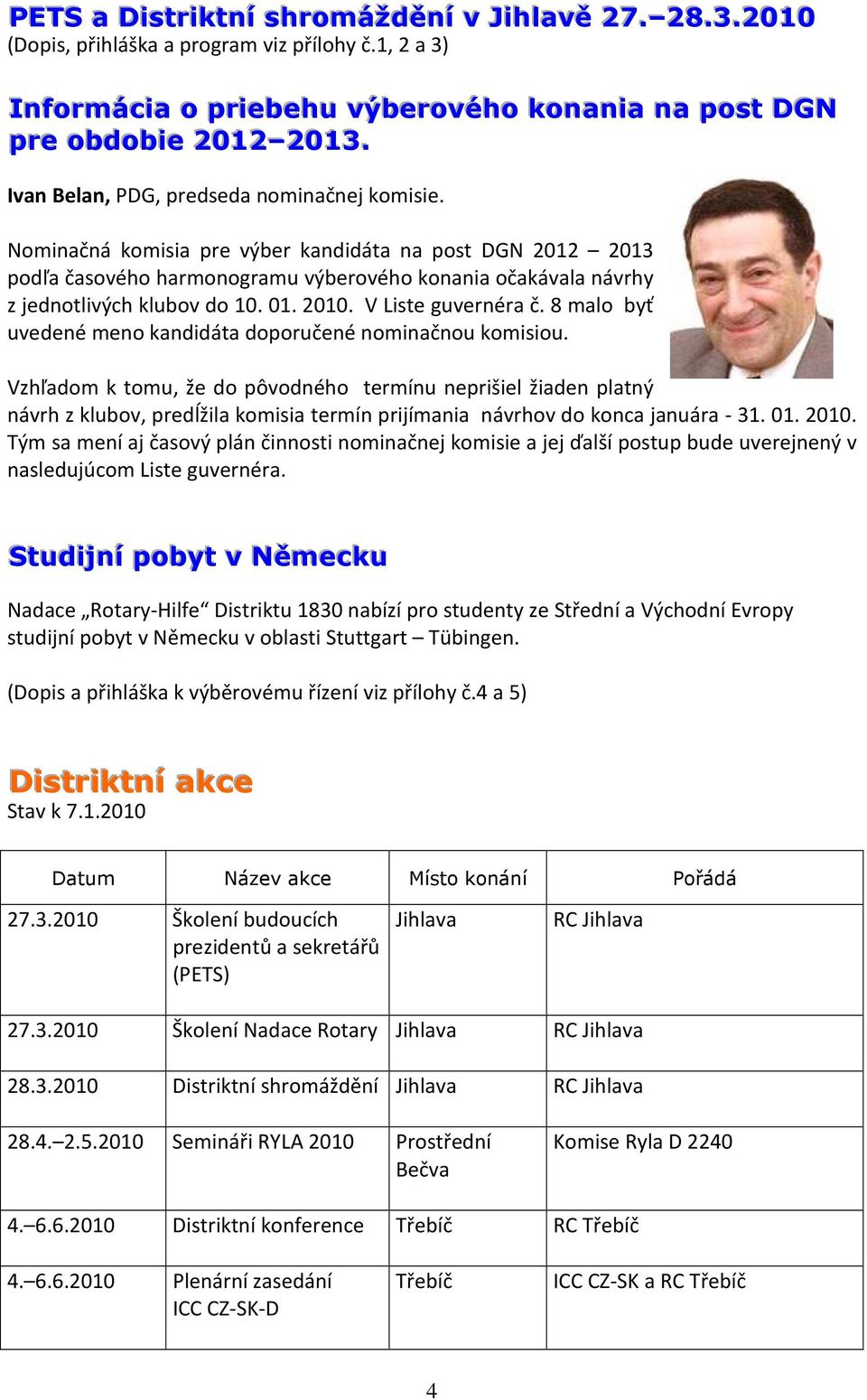 01. 2010. V Liste guvernéra č. 8 malo byť uvedené meno kandidáta doporučené nominačnou komisiou.