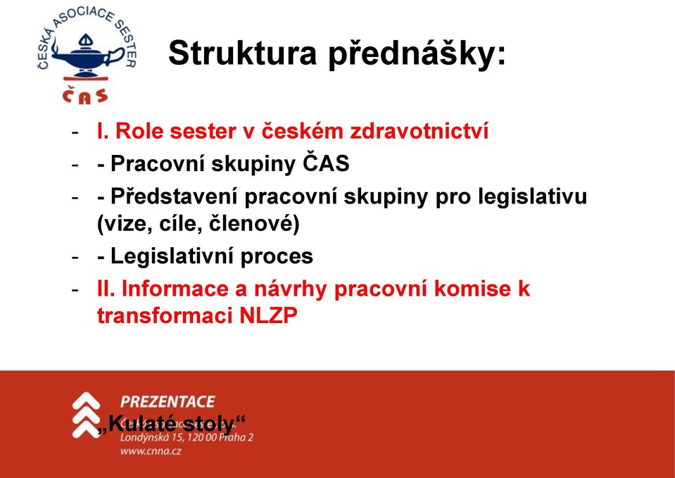 Představení pracovní skupiny pro legislativu (vize, cíle,