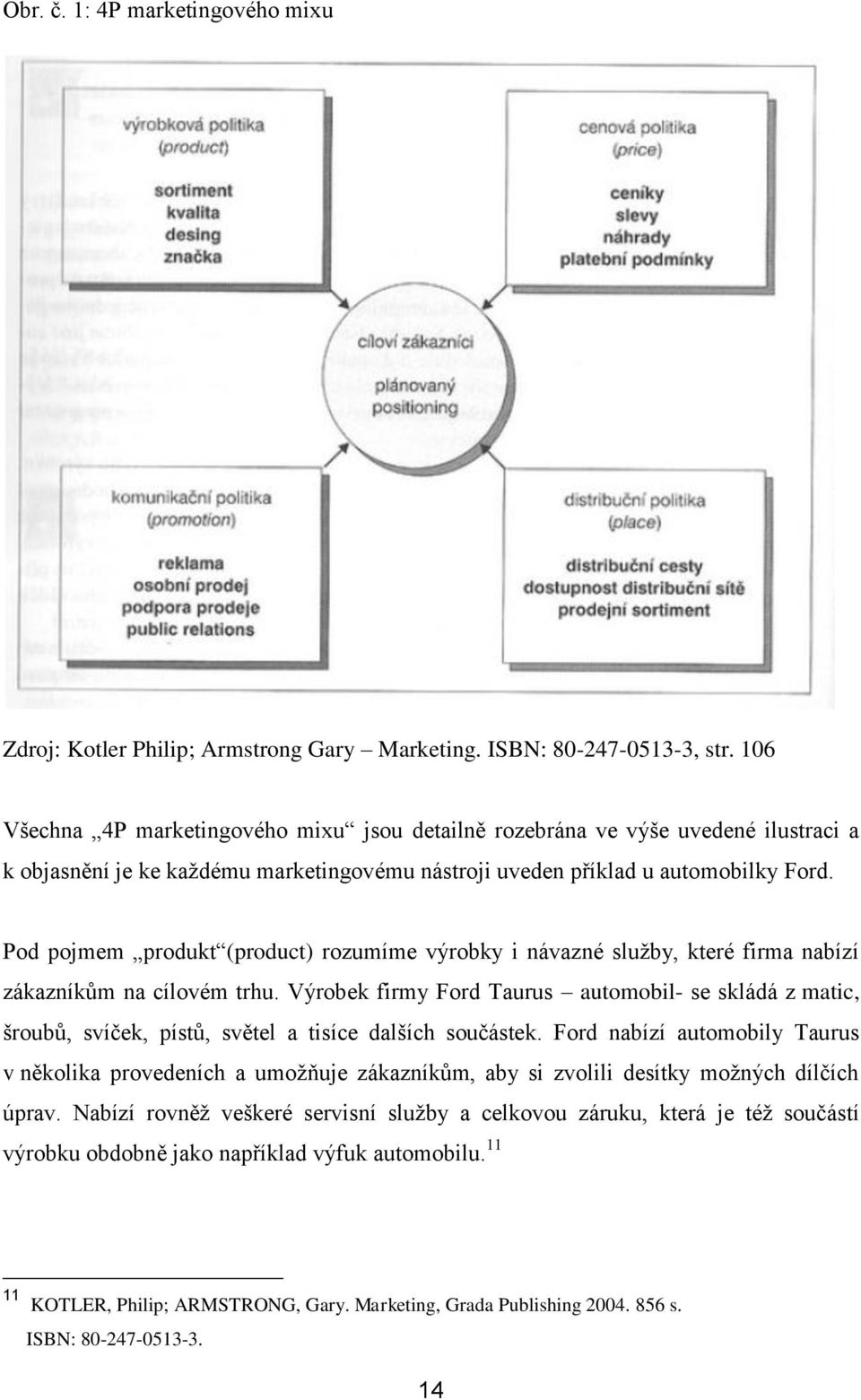 Pod pojmem produkt (product) rozumíme výrobky i návazné služby, které firma nabízí zákazníkům na cílovém trhu.