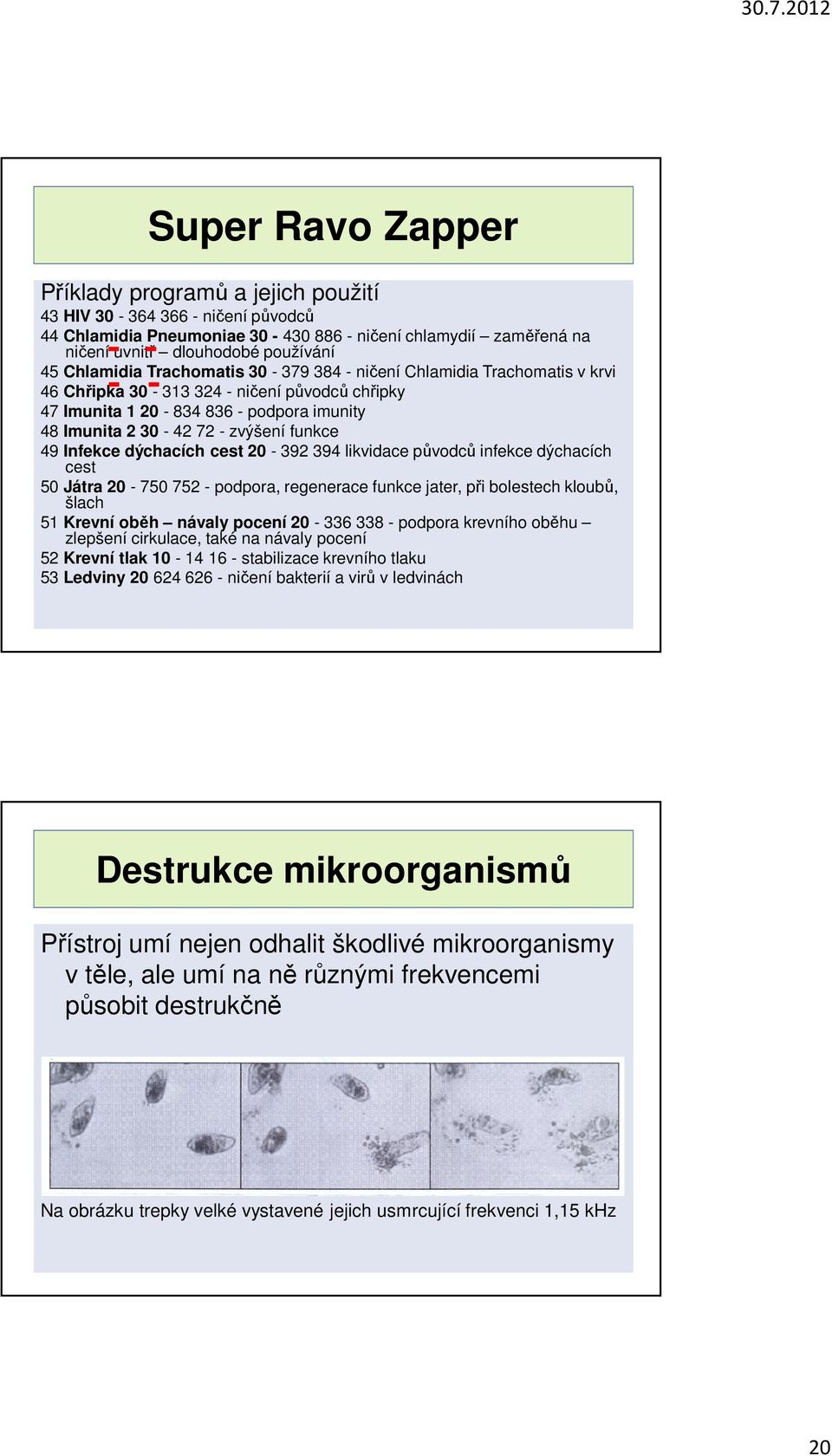 49 Infekce dýchacích cest 20-392 394 likvidace původců infekce dýchacích cest 50 Játra 20-750 752 - podpora, regenerace funkce jater, při bolestech kloubů, šlach 51 Krevní oběh návaly pocení 20-336