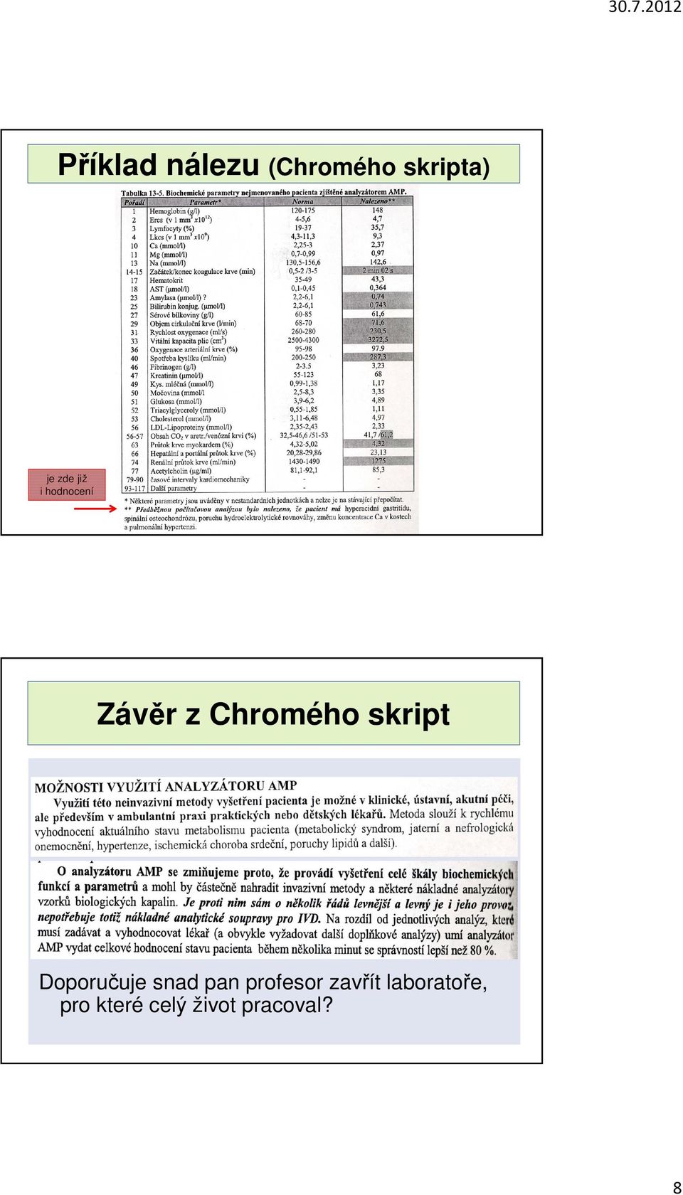 Doporučuje snad pan profesor zavřít