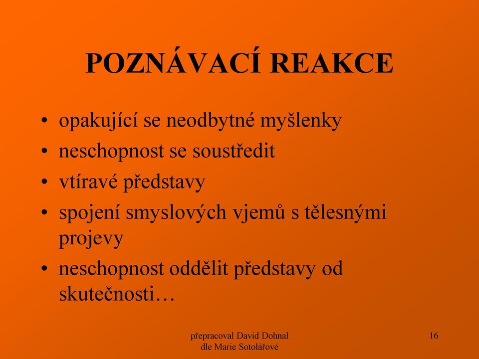 představy spojení smyslových vjemů s tělesnými