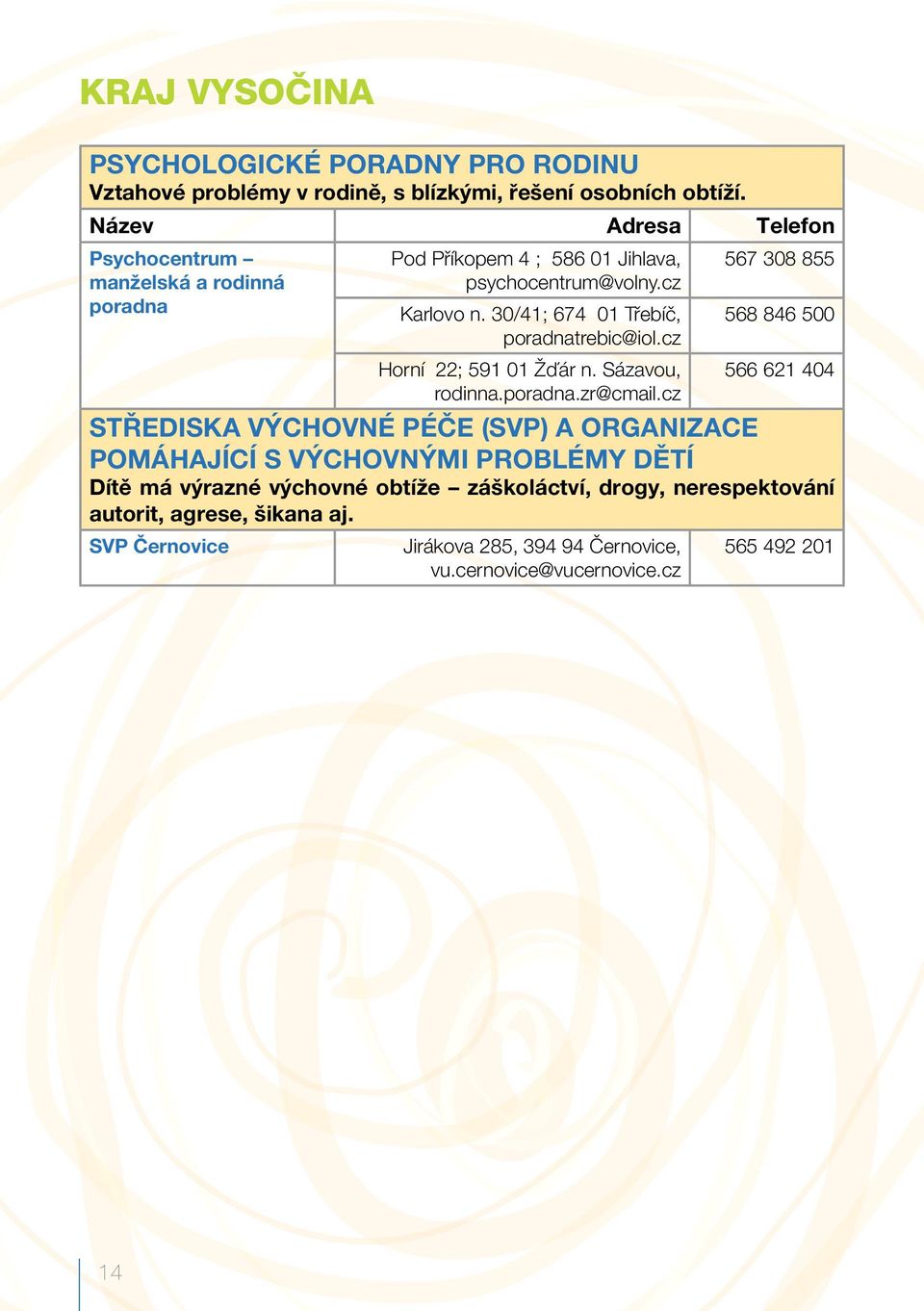 cz Horní 22; 591 01 Žďár n. Sázavou, rodinna.poradna.zr@cmail.