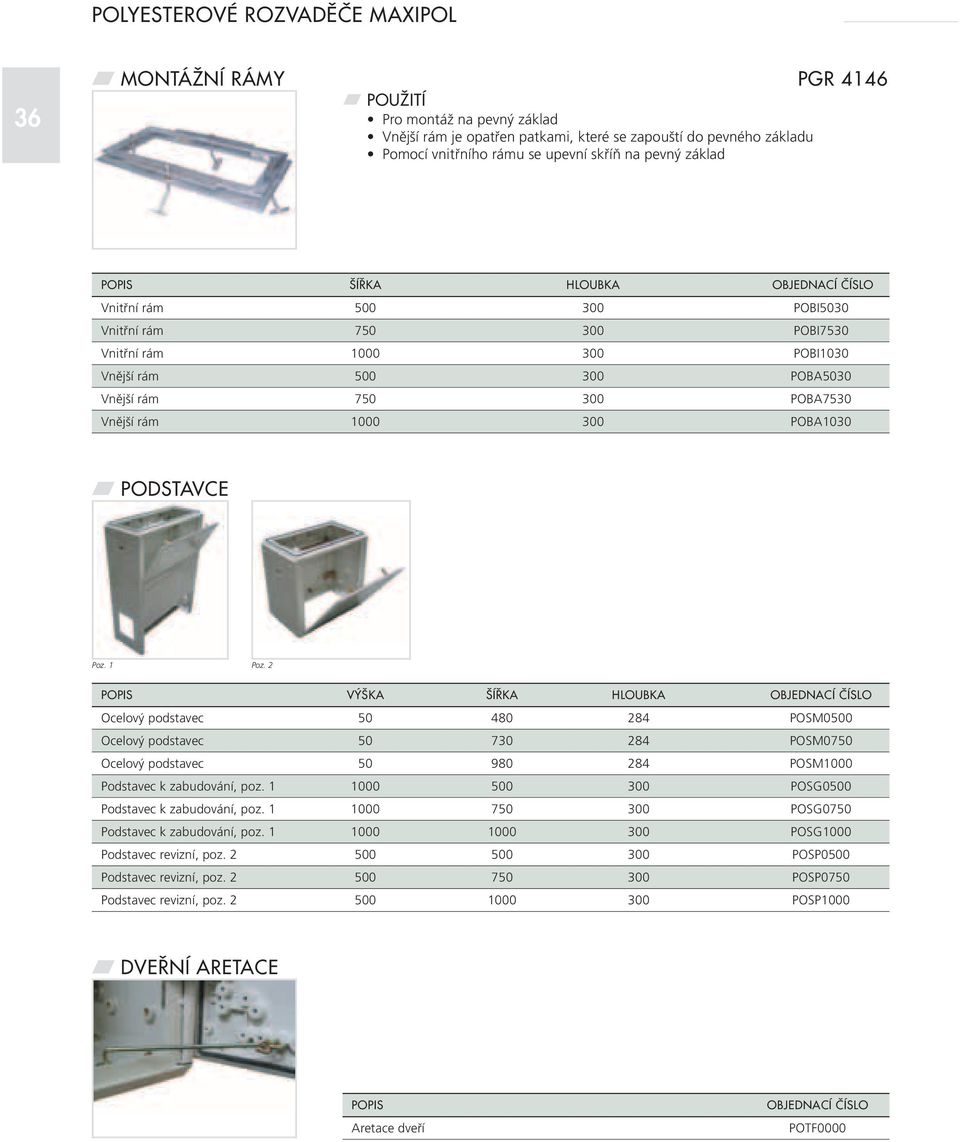 PODSTAVCE Poz. 1 Poz.