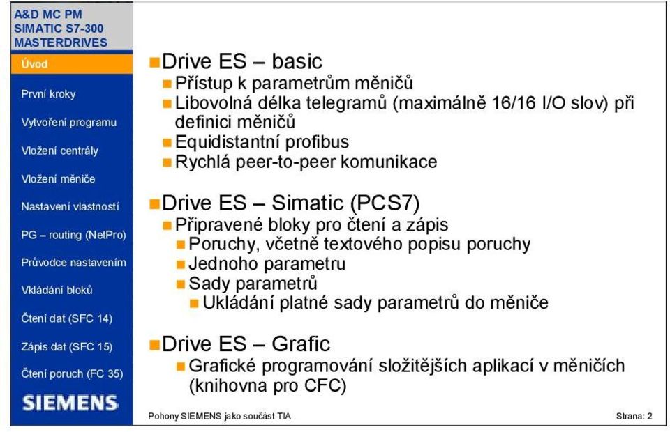 Poruchy, včetně textového popisu poruchy Jednoho parametru Sady parametrů Ukládání platné sady parametrů do měniče