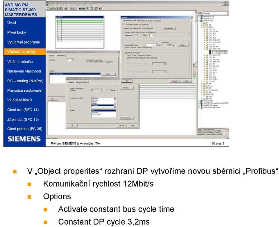 Profibus Komunikační rychlost 12Mbit/s Options