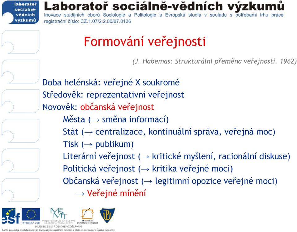 Města ( směna informací) Stát ( centralizace, kontinuální správa, veřejná moc) Tisk ( publikum) Literární