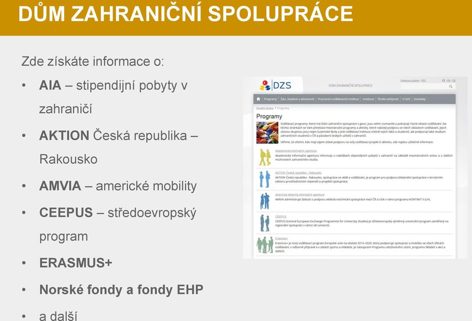 republika Rakousko AMVIA americké mobility CEEPUS