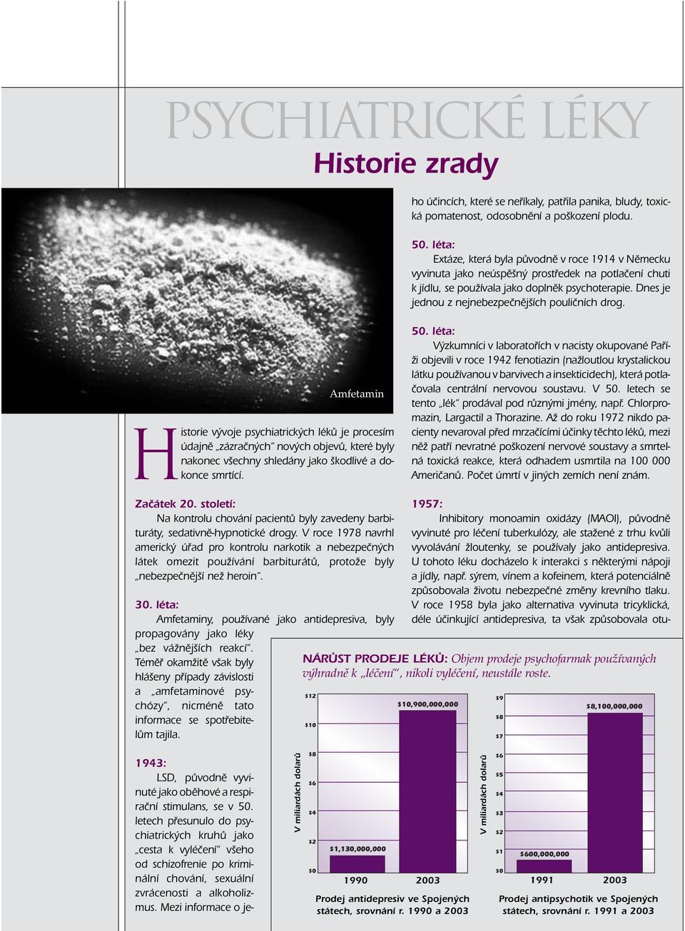 Mezi informace o jeho účincích, které se neříkaly, patřila panika, bludy, toxická pomatenost, odosobnění a poškození plodu. 50.