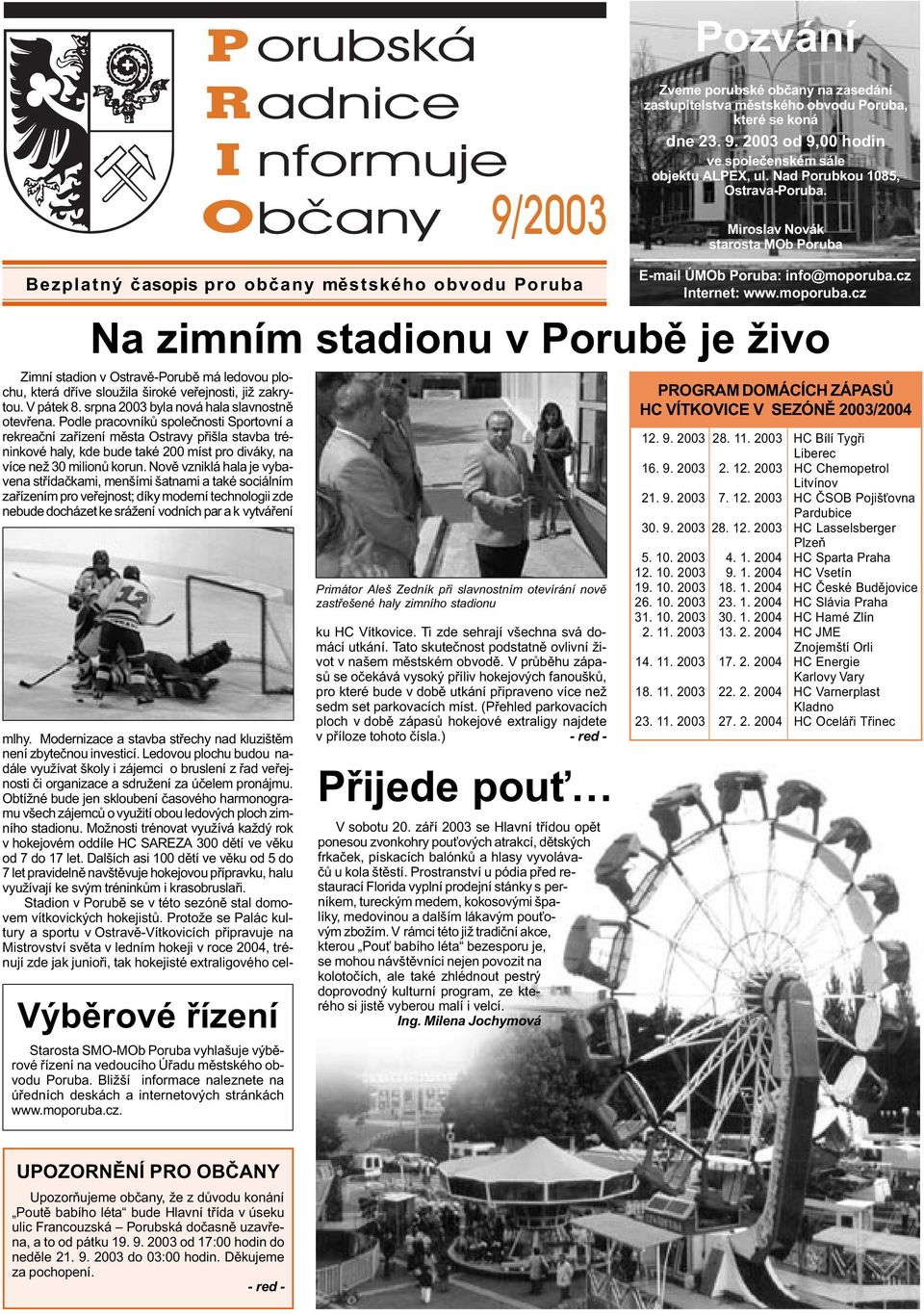 Na zimním stadionu v Porubì je živo - PDF Free Download