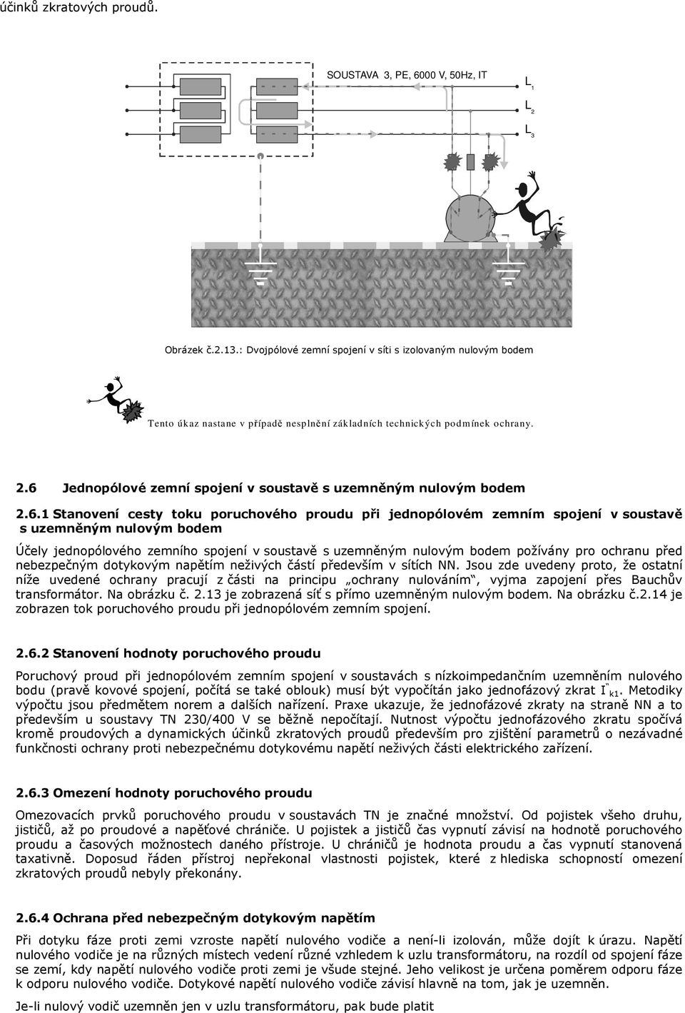 zemního spojení v soustavě s uzemněným nulovým bodem požívány pro ochranu před nebezpečným dotykovým napětím neživých částí především v sítích NN.