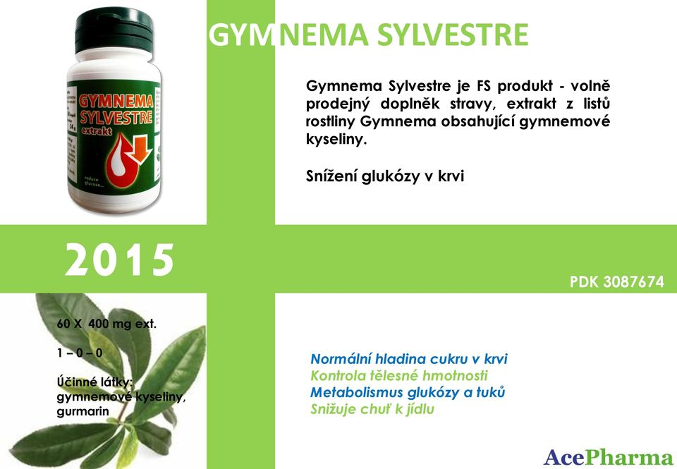 Snížení glukózy v krvi PDK 3087674 60 X 400 mg ext.