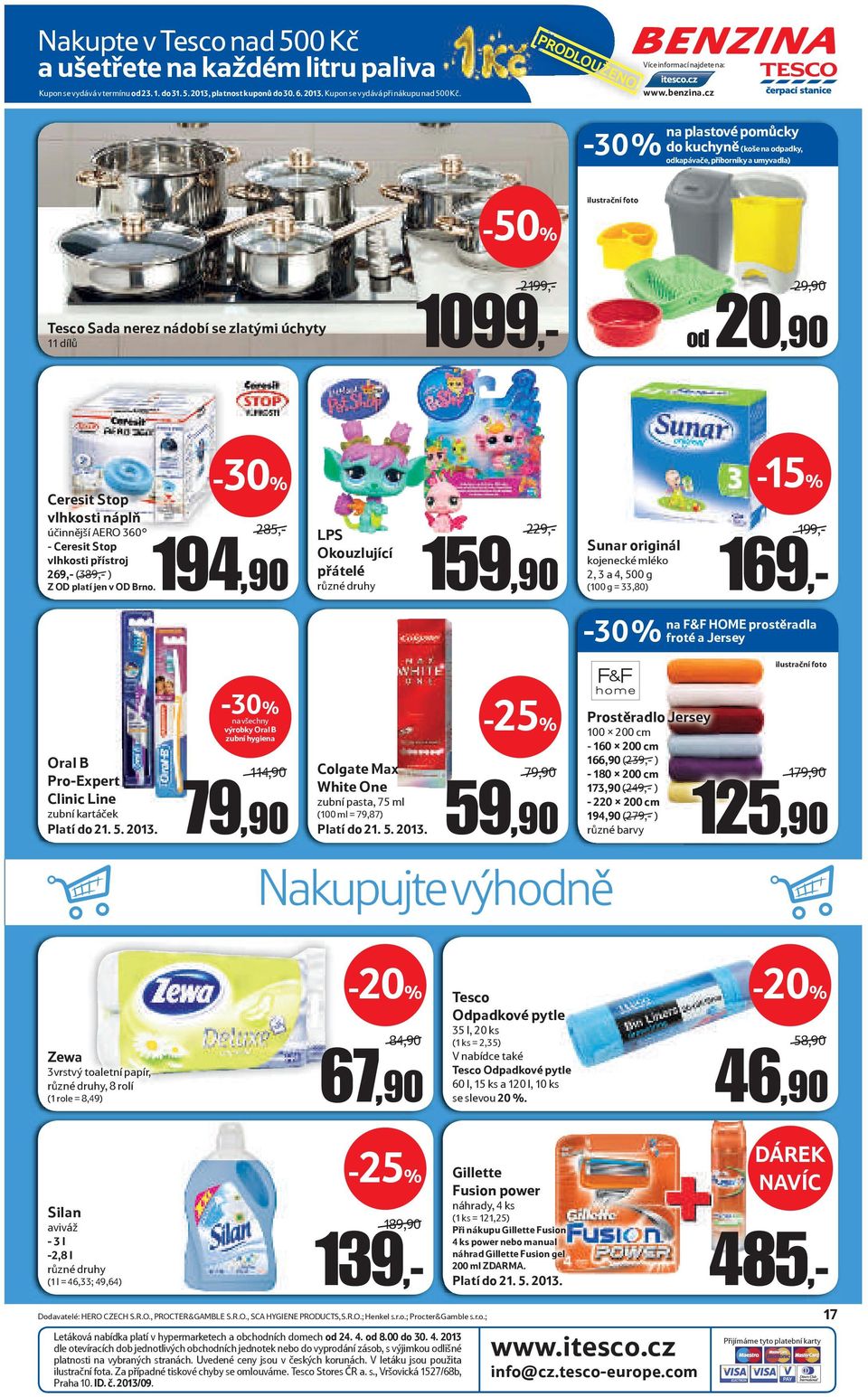 cz na plastové pomůcky do kuchyně (koše na odpadky, odkapávače, příborníky a umyvadla) -50% ilustrační foto Tesco Sada nerez nádobí se zlatými úchyty 11 dílů 2199,- 1099,- 29,90 od 20,90 Ceresit Stop