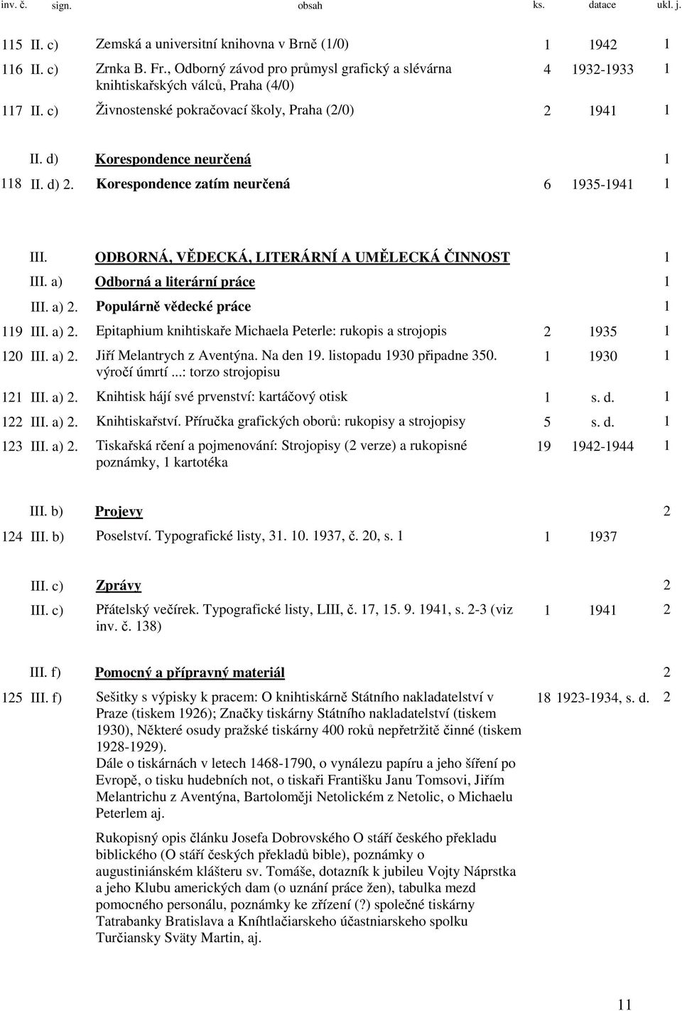 d) 2. Korespondence zatím neurčená 6 1935-1941 1 III. ODBORNÁ, VĚDECKÁ, LITERÁRNÍ A UMĚLECKÁ ČINNOST 1 III. a) Odborná a literární práce 1 III. a) 2.