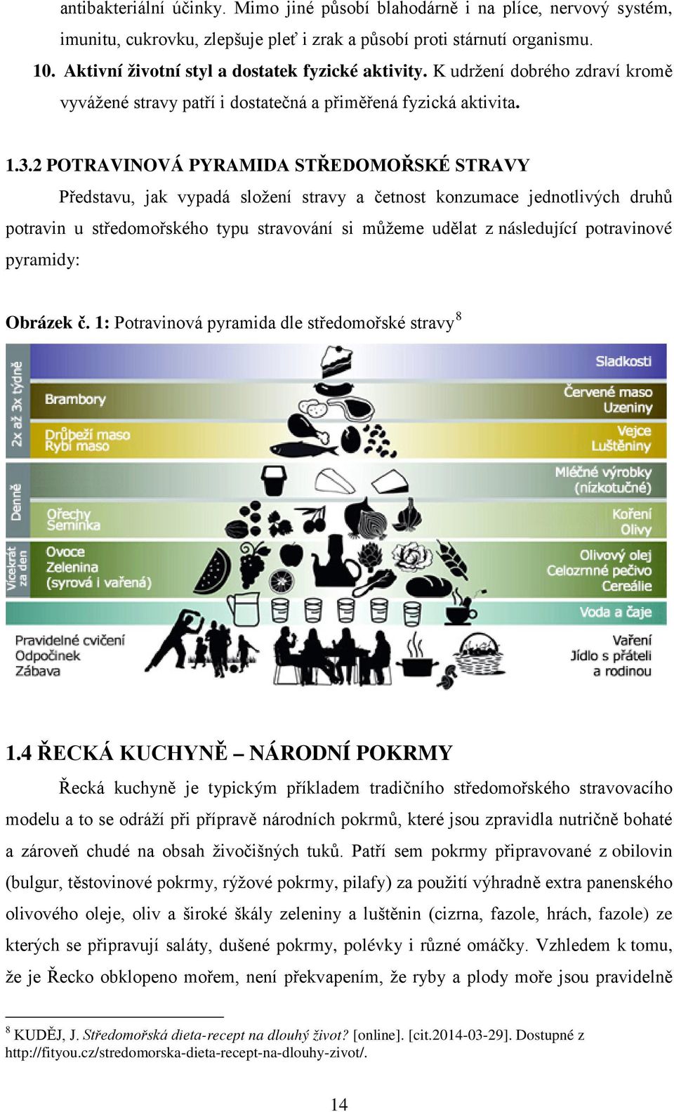 2 POTRAVINOVÁ PYRAMIDA STŘEDOMOŘSKÉ STRAVY Představu, jak vypadá složení stravy a četnost konzumace jednotlivých druhů potravin u středomořského typu stravování si můžeme udělat z následující