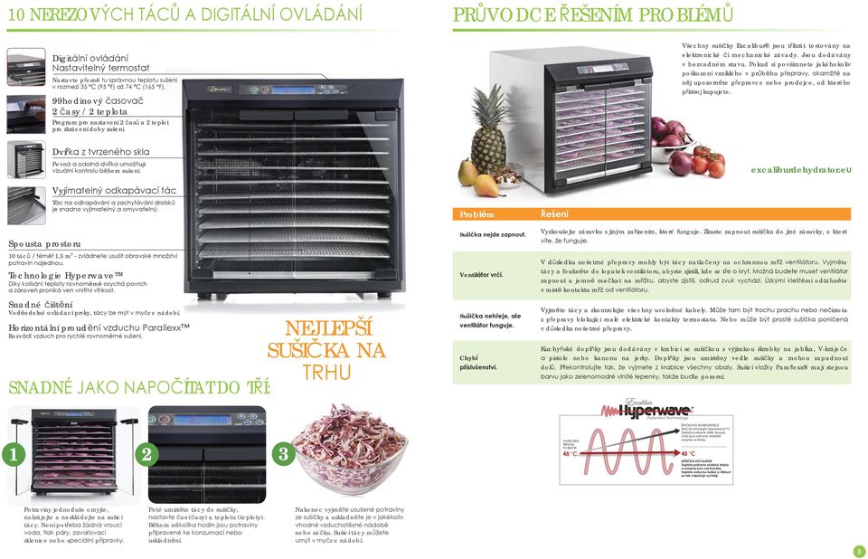 Jsou dodávány v bezvadném stavu. Pokud si povšimnete jakéhokoliv poškození vzniklého v průběhu přepravy, okamžitě na něj upozorněte přepravce nebo prodejce, od kterého přístroj kupujete.